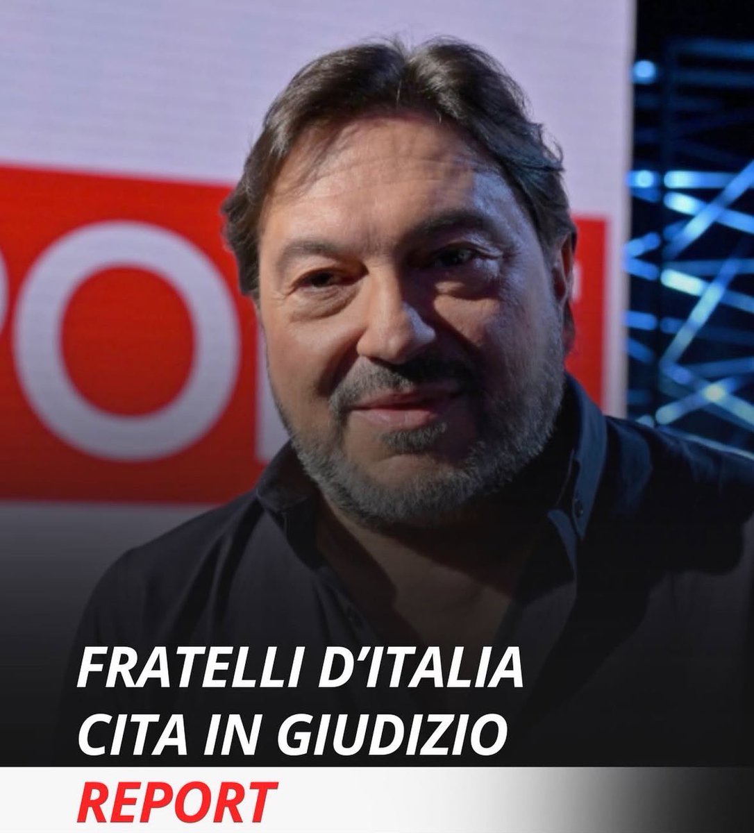 È notizia di pochi minuti fa.

Fratelli d’Italia ha citato in giudizio Report.

Lo ha appena annunciato pubblicamente Sigfrido Ranucci in persona con parole che fanno riflettere.

“Per la prima volta nella storia, credo mondiale, un intero partito cita in giudizio una