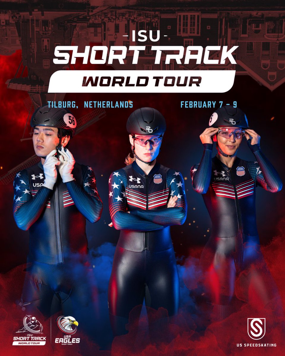 USSpeedskating's tweet photo. Short track racing is BACK!!! 🙂‍↕️🤘

Get ready to cheer on Team USA as they hit the ice tomorrow in Tilburg 🇳🇱 https://t.co/rsi7Xri1A7