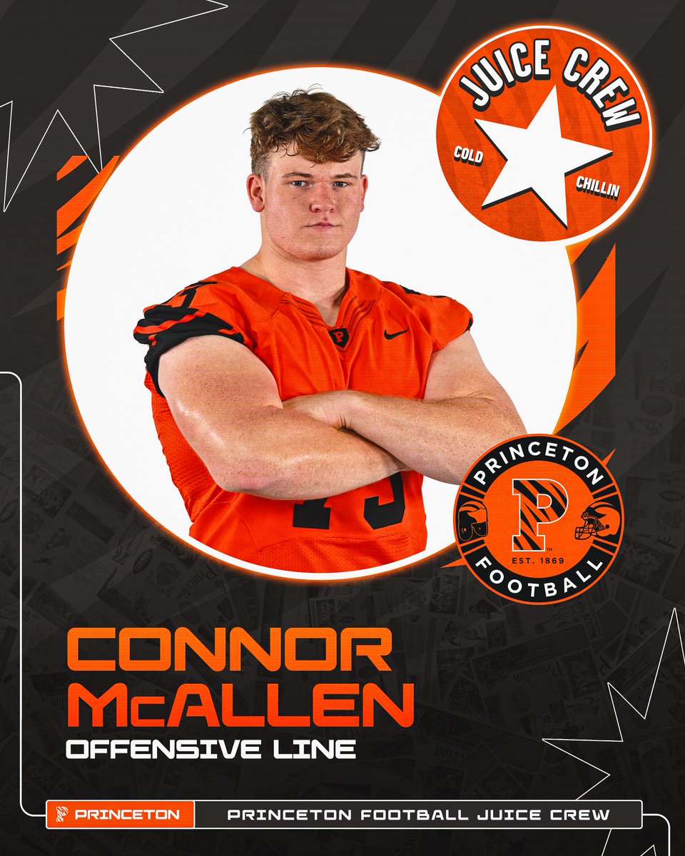 PrincetonFTBL's tweet photo. Here is our first #JuiceCrew of the off-season! Shoutout to these guys for the work they put in on and off the football field last week.

#JUICE 🍊🥤 https://t.co/VSauLeUShZ