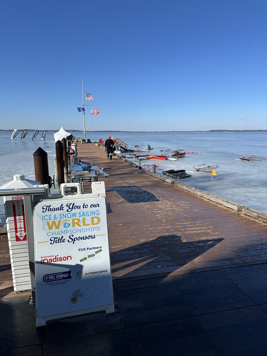Ice and snow sailing world championships in Madison this week