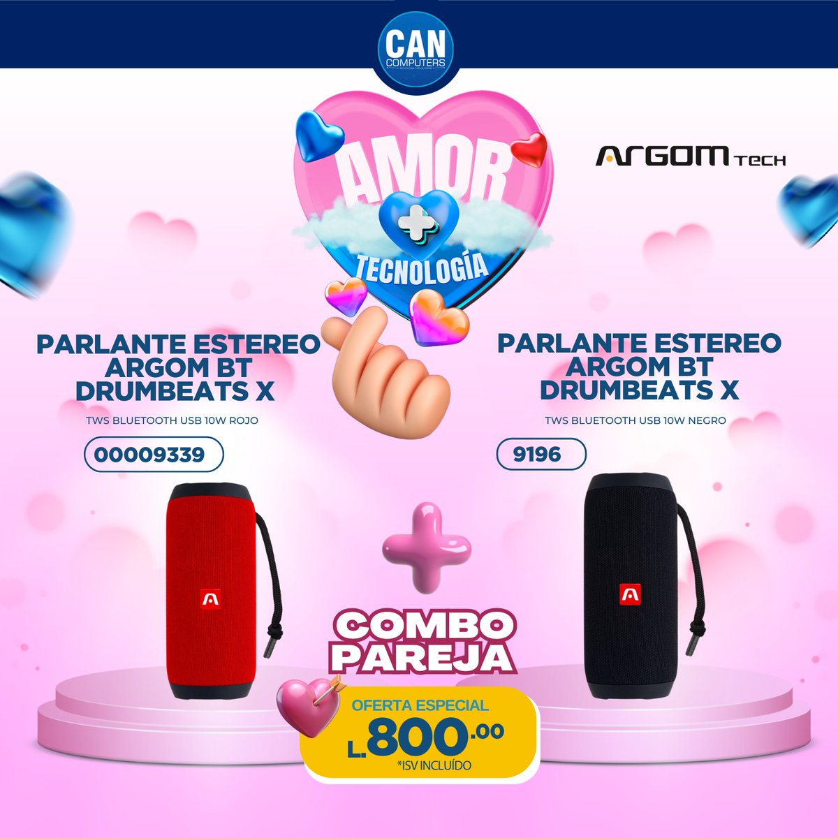 Cancomputers's tweet photo. 💘 Un match hecho en el cielo… y en Bluetooth 💘

Dos parlantes, una conexión, y música que los une. ¡Llévate este dúo de Argom DrumBeats X y celebra el amor con el mejor sonido! 🔊🎶

#TechLove #ParejaEnStereo #CANComputers https://t.co/nmubLUGizC