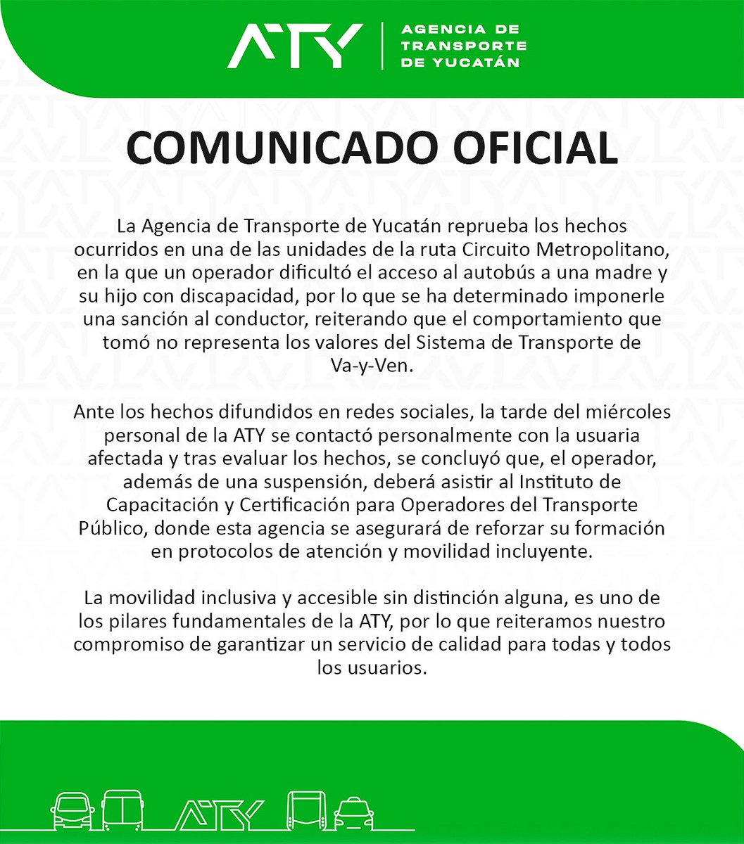 Agencia de Transporte de Yucatán tweet media