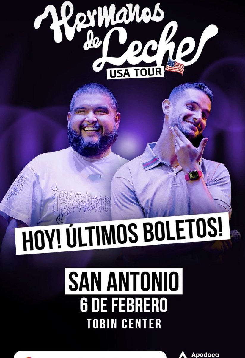 Hoy nos vemos en san Antonio Texas 
Últimos boletos tobi.tobincenter.org/online/mapSele…