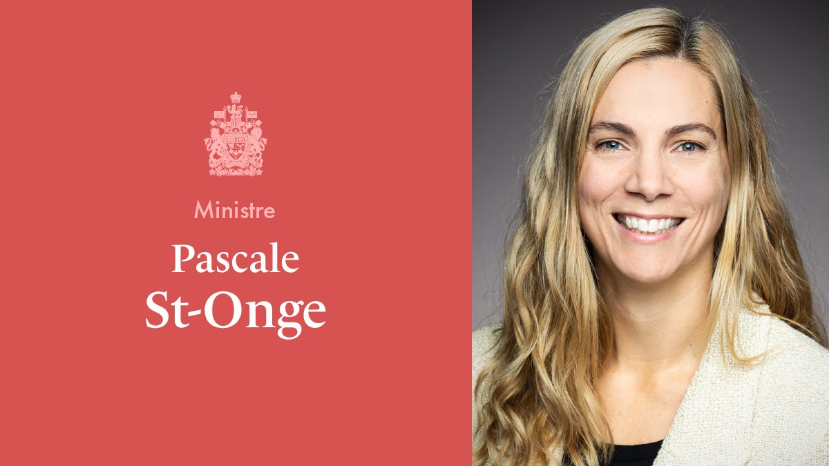 Nous accueillons l’honorable Pascale St-Onge, ministre du Patrimoine canadien, qui occupera en parallèle les responsabilités de ministre du Tourisme et de ministre responsable de l'Agence de développement économique du Canada pour les régions du Québec.

pm.gc.ca/fr/nouvelles/c…