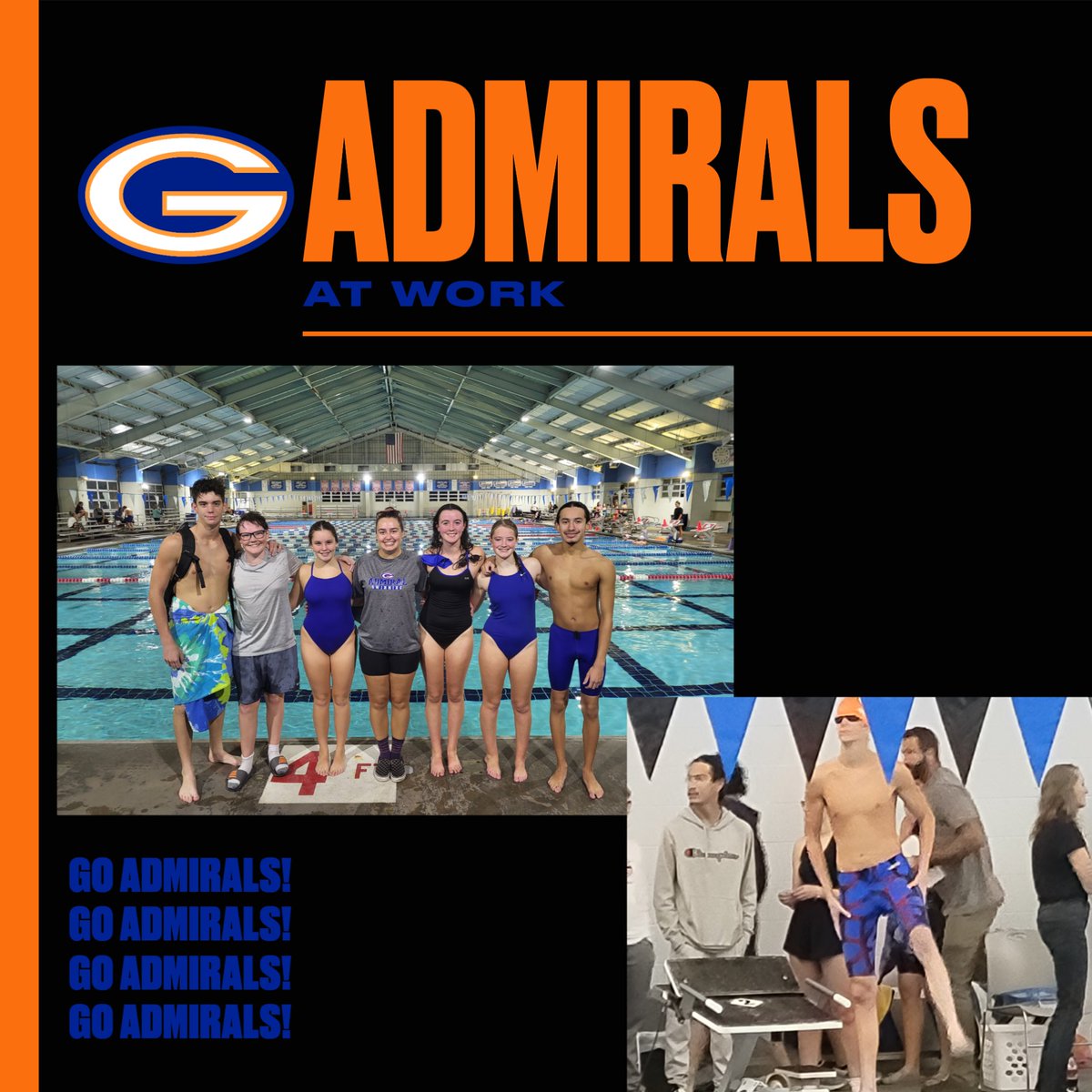 It may the school off season, but our Admiral swimmers are still hard at work competing! We are so proud of them and can't wait to get back in the water all together. #Hooyah #OneGPT #GoAdmirals