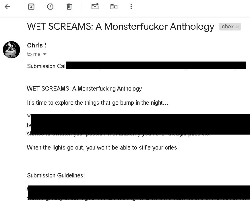 psst.. hey writers of monster smut.. Things are Cumming..