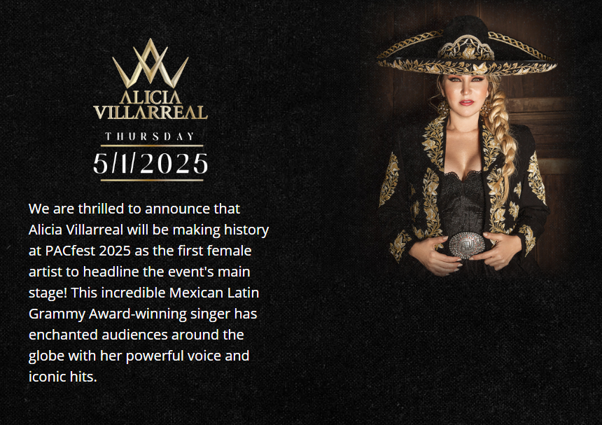 Palo Alto College is thrilled to announce that Alicia Villarreal will make history as the first female artist to headline the event’s main stage! PACfest is scheduled for Thursday, May 1, 2025 from 12 p.m. to 11:30 p.m.

Read more at laprensatexas.com/palo-alto-coll…
