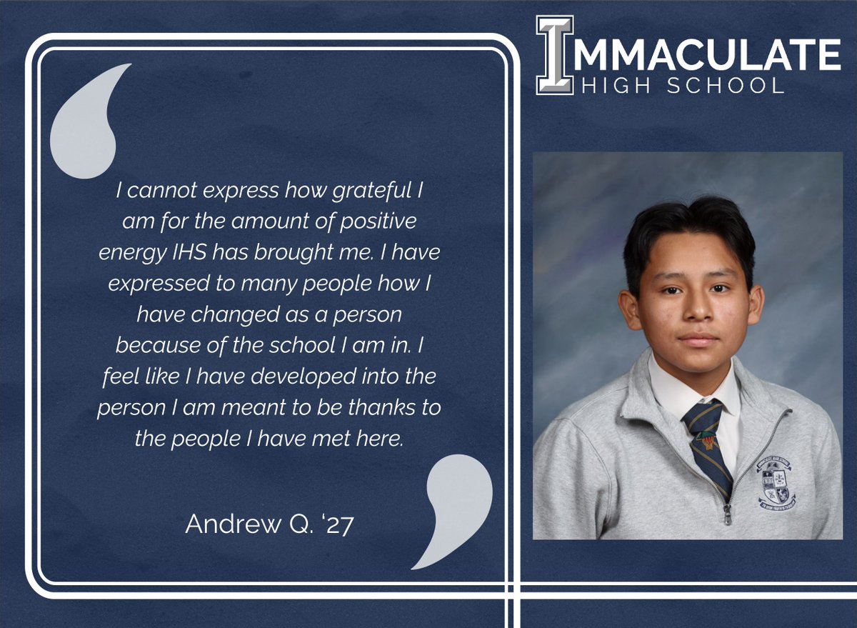 Ihsmustangs's tweet photo. At IHS, you're surrounded by people who believe in you and your potential and who are invested in your success. #Testimonial #IHSStudentLife #Community #MustangPride https://t.co/hWe8JdLLWR