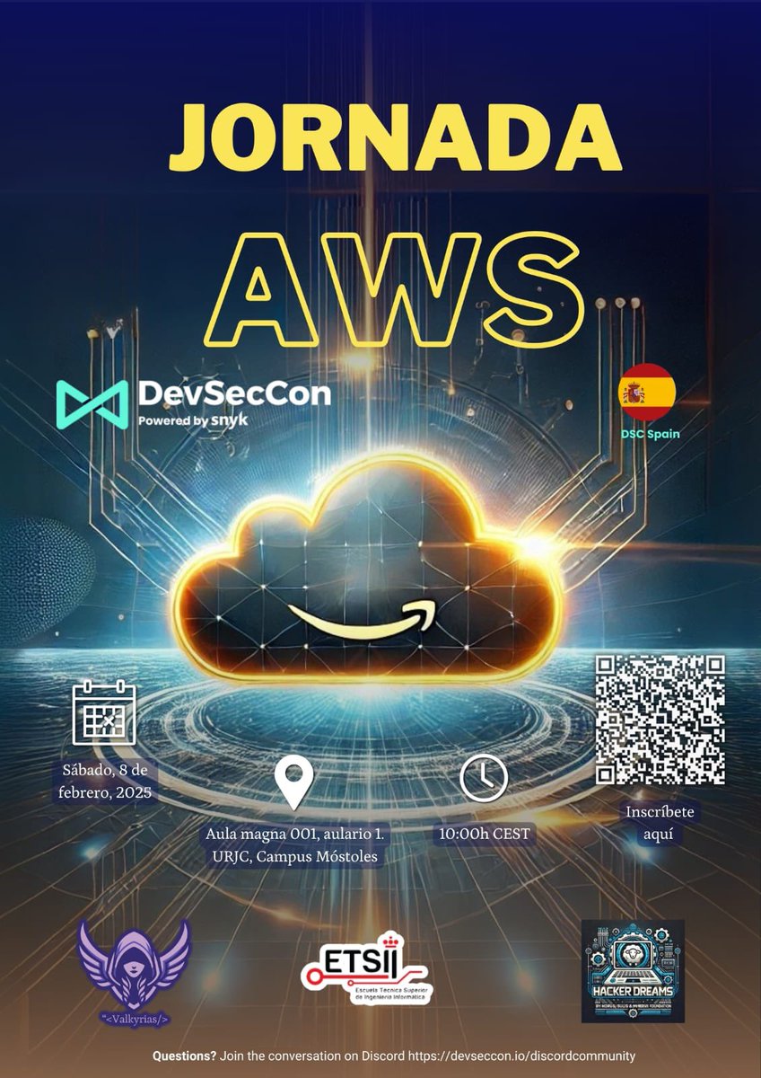 Todo el mundo a apuntarse a una jornada especial y exclusiva, algo especial que traemos a ustedes en la colaboración de muchas personas especiales como
<a href="/sk4y4r4/">Clara</a>

meetup.com/es-ES/devsecco…