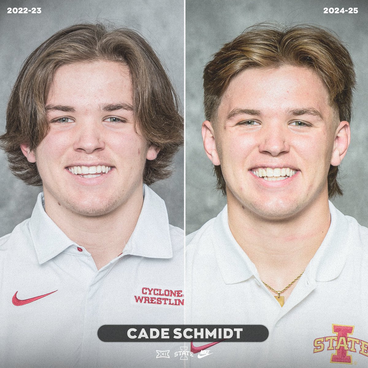 CycloneWR's tweet photo. 𝗧𝗛𝗘𝗡 📷 𝗡𝗢𝗪

Thanks for being a Cyclone, Cade!

#SeniorWeek // @isualum https://t.co/rFGfdaSVT3