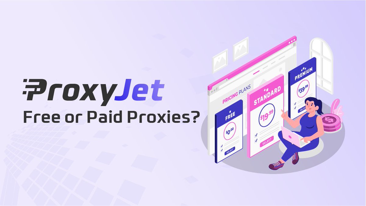 ProxyJet_io's tweet image. Free or Paid Proxies? 🤔
💸 Free: Slow, risky, prone to IP bans.
🚀 Paid: Reliable, secure, fast.
With ProxyJet’s 75M+ IPs, get consistent, risk-free connections for your online tasks. Don’t settle for “free” when success matters! #ProxyJet #ProxyComparison