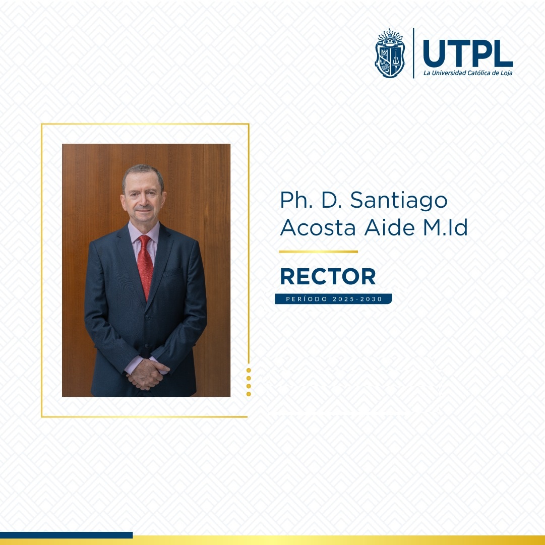 👏¡Felicitaciones!
Desde CALED, expresamos nuestra felicitación al Dr. Santiago Acosta Aide, nuestro Director Ejecutivo, por su designación como Rector de la <a href="/utpl/">🎓 UTPL</a>  para el período 2025-2030.
Le deseamos el mayor de los éxitos en esta nueva etapa.