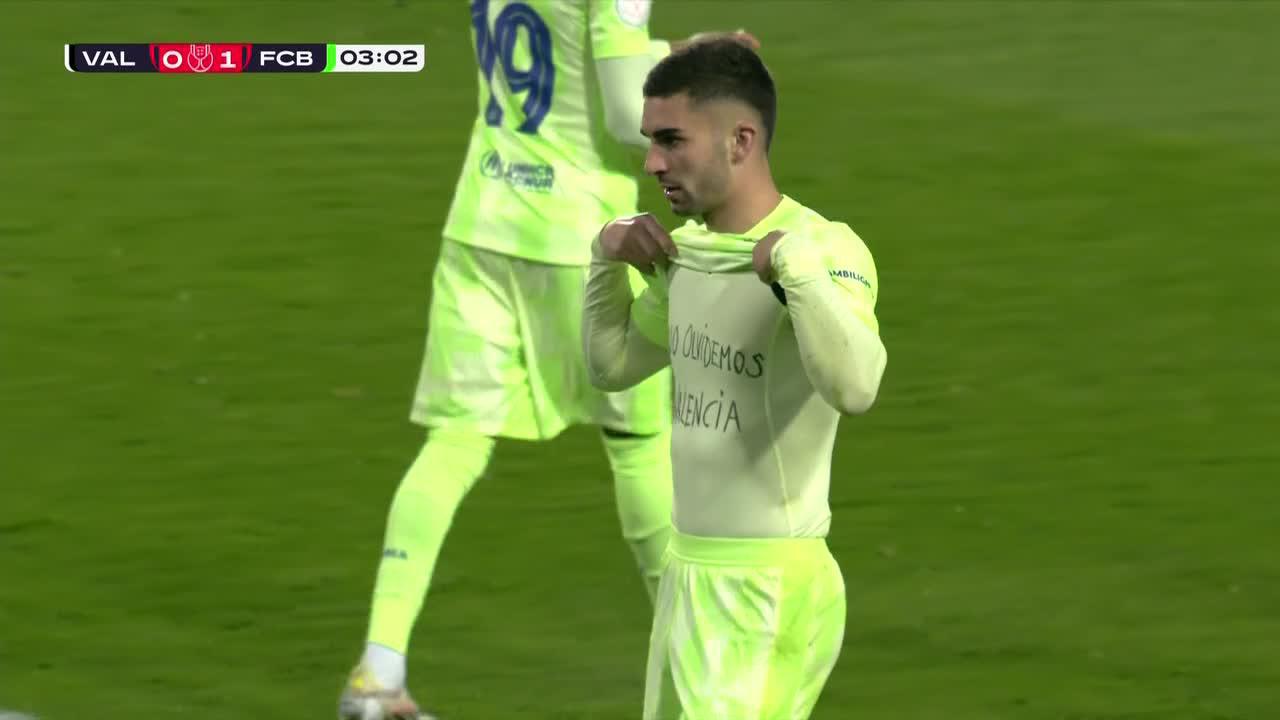 FERRAN TORRES OPENS THE SCORING VS. VALENCIA FOR BARCELONA!!He didn't celebrate against his former club ❤️