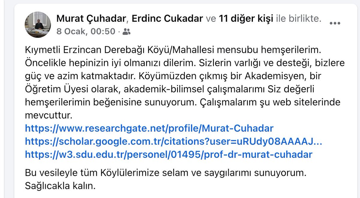 Isparta'da öyle bir hastalıklı tip var ki; kendi köylüsüne sosyal medyadan el alemin yayınını kendi yayını diye alın okuyun diyecek kadar ruhsal sorunları var.