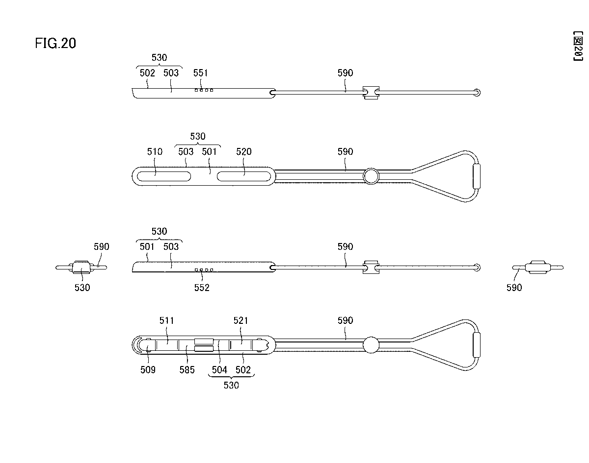 Wario64's tweet image. Patent reveals a look at the Switch 2 Joy-Con strap and what looks like a charging dock (more images in the link) patentscope.wipo.int/search/en/deta…