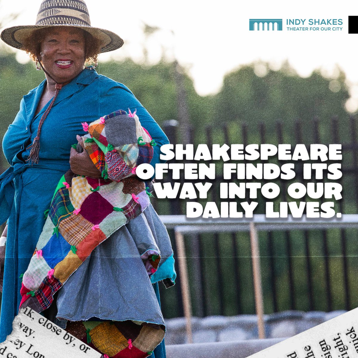 Shakespeare often finds its way into our lives daily.

Why do we say that? 🎭 Shakespeare invented over 1,700 words that we still use today, like bedazzled, swagger, and eyeball! Talk about a creative genius. ✨

#TheaterForAll #Shakespeare #Theater #IndyShakes #indianapolis