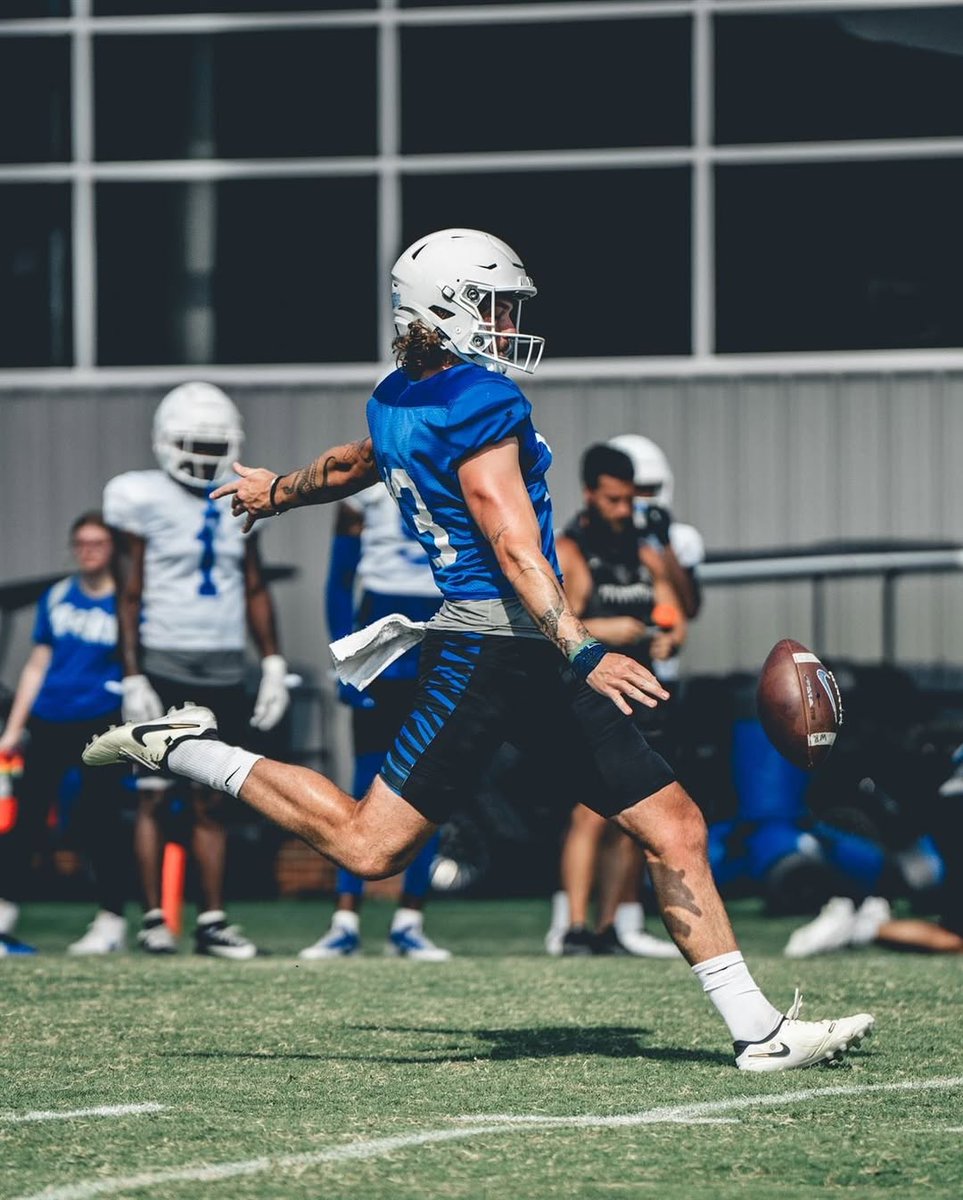 NoahBeauso's tweet photo. The Nick Novak 2025 #CFL Specialist Showcase is set to feature some of the best free agents available, including 🇦🇺 Punter Joshua Sloan from the University of Memphis!

Born in Werribee, Australia, @joshtsloan worked with Prokick Australia before heading to the University of Texas at El Paso (UTEP), where he spent four seasons with the Miners.

During his time at UTEP, Sloan earned recognition not just for his punting, but also for his academic achievements, making the Conference USA Commissioner’s Academic Honor Roll and Medalist lists for three consecutive years.

Sloan made a big impact in 2021, punting 64 times for a 39.5-yard average, with 20 punts landing inside the 20-yard line (29%) and 25 resulting in fair catches (39%).

Over the next 2 seasons at UTEP, his numbers continued to improve, averaging 44.3 yards per punt across 96 attempts, placing 34% of his punts inside the 20-yard line, and forcing 33 fair catches (34%). This earned him Second-Team All-Conference USA honours in 2023.

For his final season of eligibility in 2024, Sloan transferred to the University of Memphis, where he continued to play at a high level, punting 47 times, for an average of 43.5 yards per punt.

He placed 19 punts inside the 20-yard line (40%) and forced 25 fair catches (53%). Additionally, he took on full-time holder duties for the first time in his collegiate career, further demonstrating his ability to adapt to overcome new challenges.

Throughout his collegiate career, Sloan punted 238 times and forced 94 fair catches, nearly 40% of his total punts. Now, he'll look to impress scouts at the 2025 CFL Specialist Showcase on February 9th. Stay tuned for more spotlights as we get closer to the big day!
@8nicknovak | #BetweenTheGoalposts