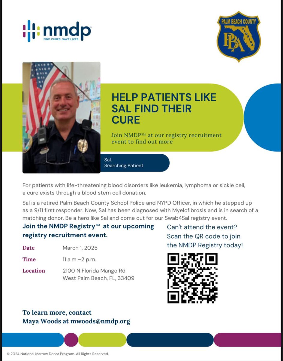 Please consider ordering a test kit or attending the event on 3/1 to help an amazing human and first responder find his life saving match ❤️❤️
