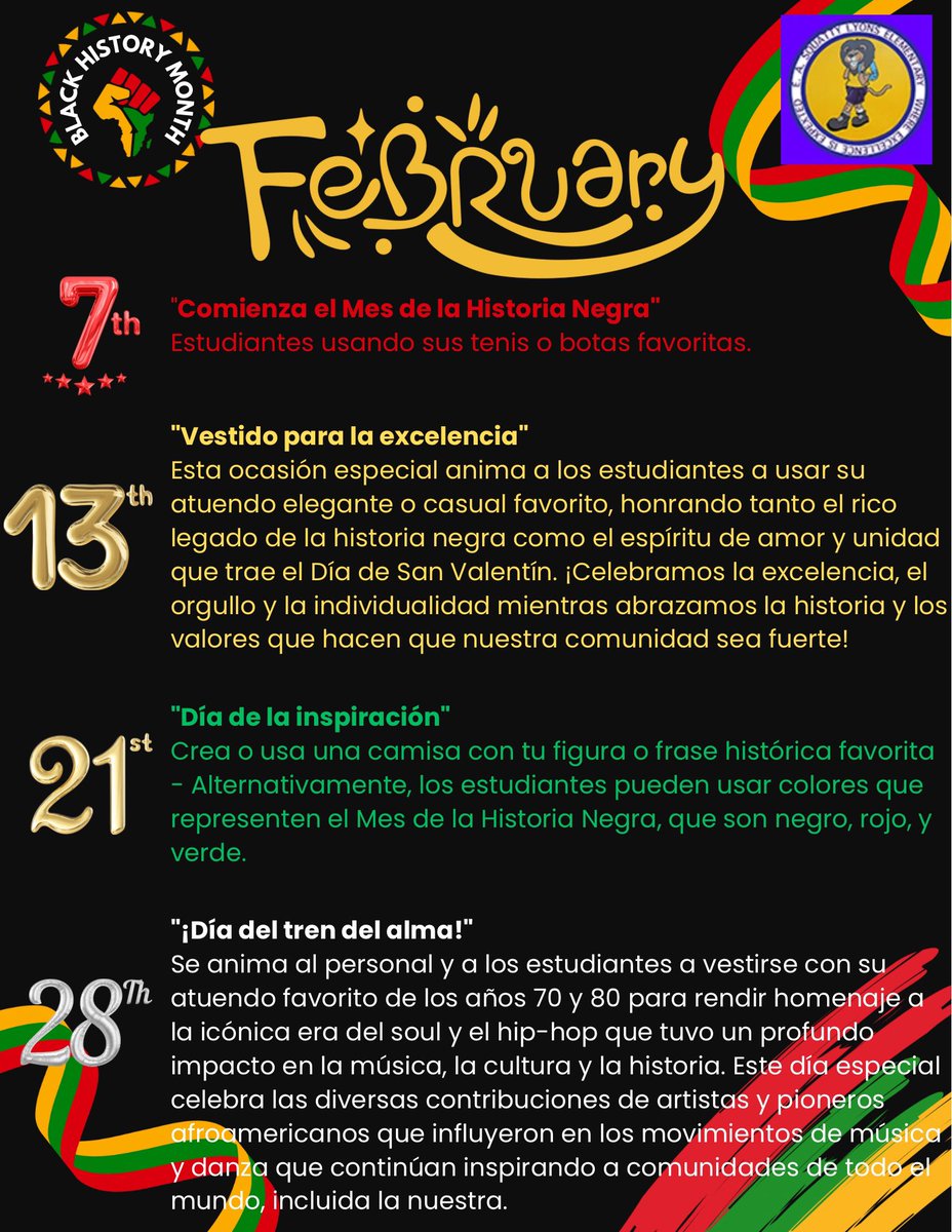 Black History Month is HERE!!!!
We love a reason to dress into the spirit! 

¡¡¡El Mes de la Historia Negra está AQUÍ!!!
¡Nos encanta una razón para vestirnos con el espíritu!