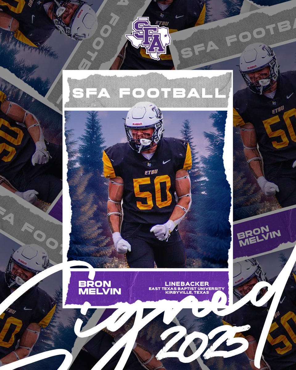 Welcome <a href="/bron_melvin/">bron melvin (LB)</a> to The Piney Woods! 🌲

#AxeEm x #EastTexasTough