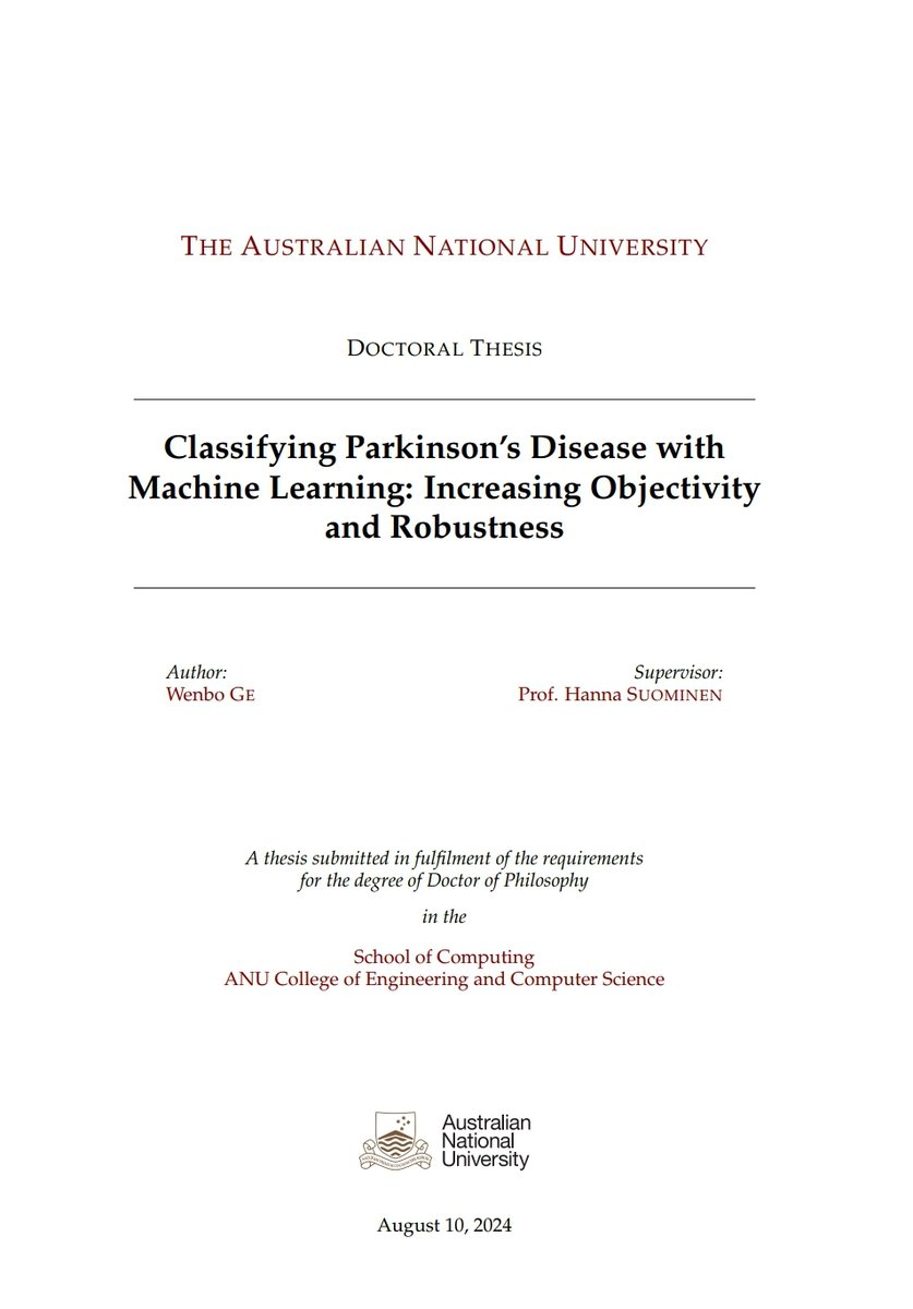 Dr <a href="/WenboGe4/">Wenbo Ge</a> 's PhD thesis from <a href="/ANUComputing/">ANU School of Computing</a>  offers a guideline for future research into remote diagnosis and monitoring systems that are centred around easily and remotely acquired and non-invasive bio-signals. openresearch-repository.anu.edu.au/items/cec34318…