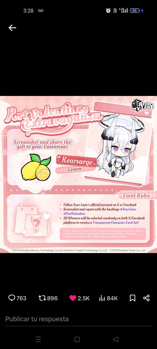 YVx71's tweet photo. @AzurLane_EN Bochi ❤️
#AzurLane #PortValentine https://t.co/mZu7EwghLL