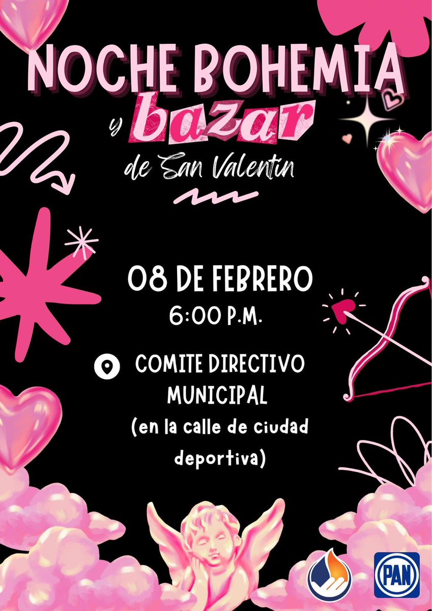 pandemexicali's tweet photo. ¡Ven y vive una noche inolvidable en el CDM PAN Mexicali! ✨  

El Bazar y Noche Bohemia que organizan las y los jovenes de Acción Juvenil es este 8 de febrero. Asiste y disfruta de música en vivo, comida deliciosa, regalos, un gran ambiente y muchas sorpresas ¡te esperamos! https://t.co/jPYqwSsyzo