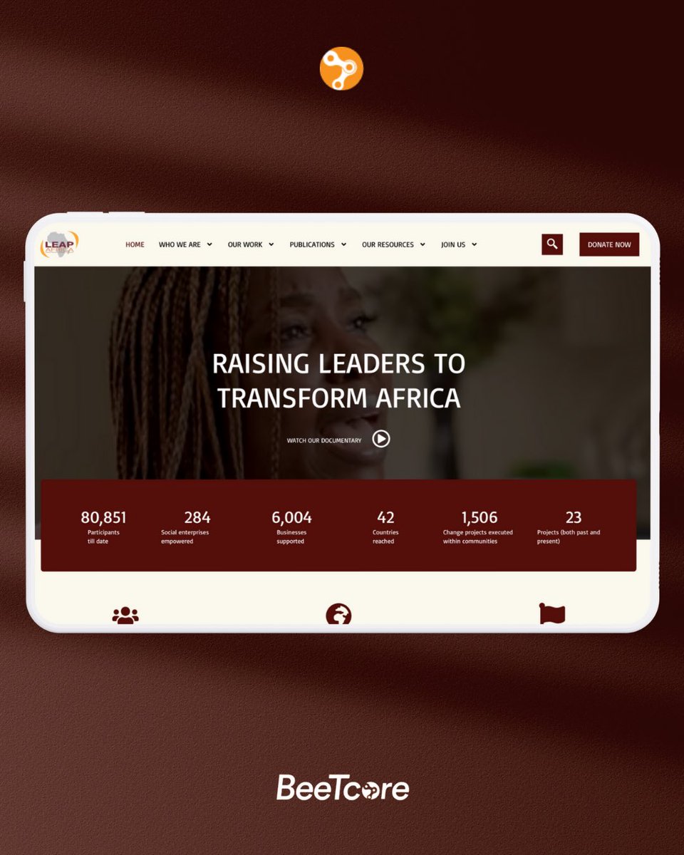 BeeTcore's tweet photo. BeeTcore x LEAP Africa

Website design for a youth-focused organization driving leadership and social change across Africa.

→ UI + Web Design + Podcast Archive + Blog + Online Forms

→ https://t.co/AVNGLJERYs

#beetcore #youth #leapafrica #socialchange #nigeria https://t.co/ckkhRm0kqz