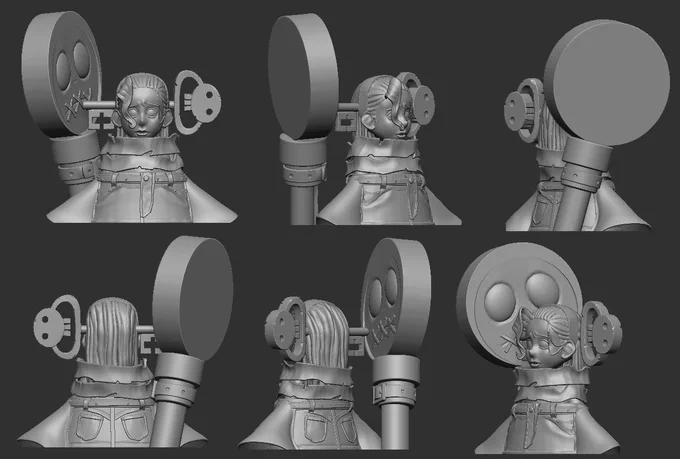 I haven't been outputting as much art as I'd like So in the mean time enjoy these self portraits sculpting practice 