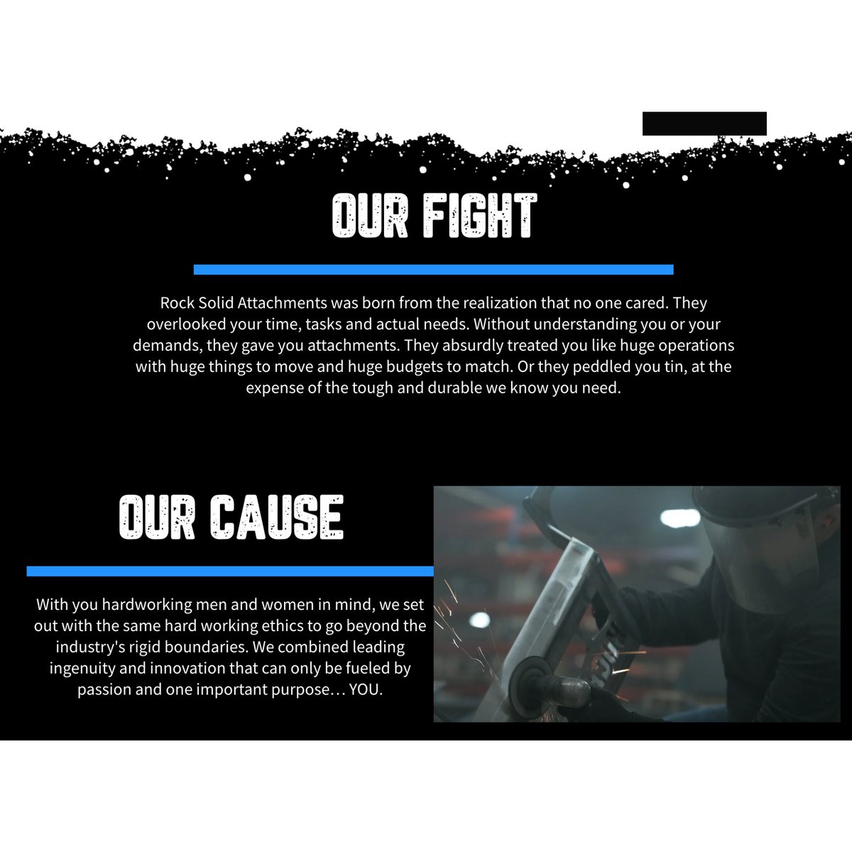 First, I love this CTA (Our Cause). Image 1.

Second, I like the content that appears when that CTA is clicked. Image 2.