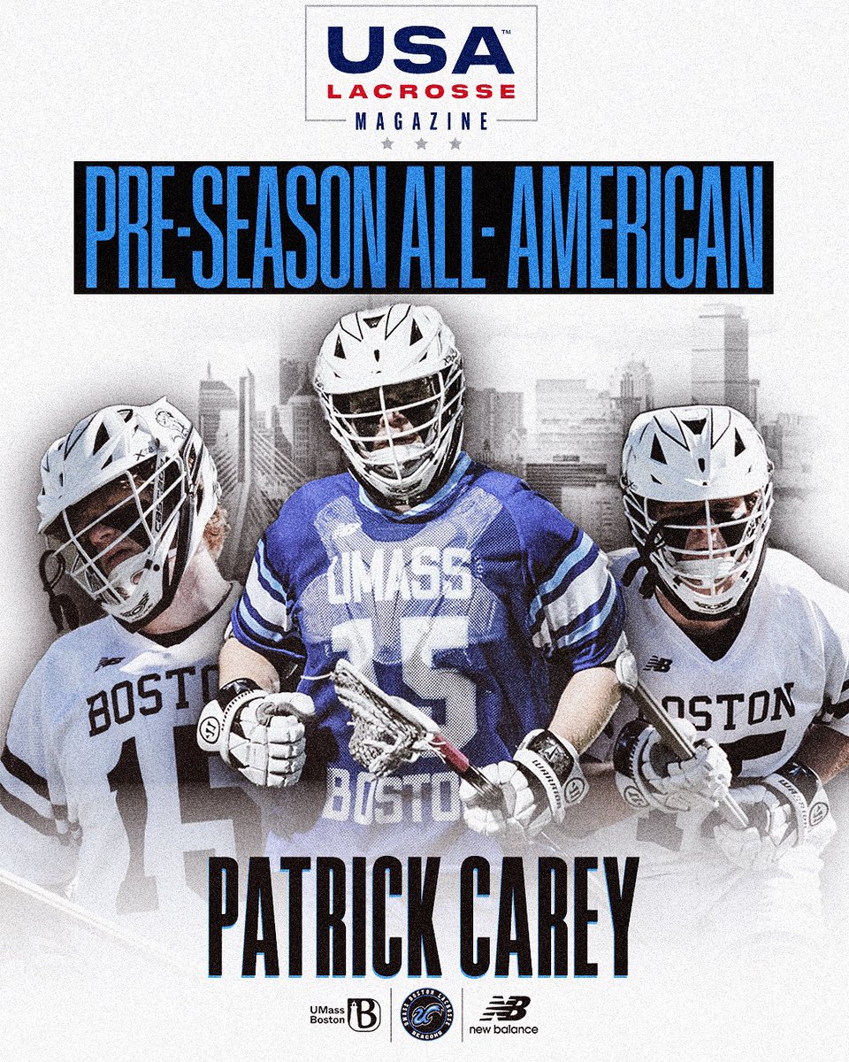 UMass Boston Lacrosse (@beaconslacrosse) on Twitter photo Congratulations to Graduate student, Patrick Carey, for being named a <a href="/USALacrosseMag/">USA Lacrosse Magazine</a> pre season All-American for the 2025 season.🌊 Congratulations to Graduate student, Patrick Carey, for being named a <a href="/USALacrosseMag/">USA Lacrosse Magazine</a> pre season All-American for the 2025 season.🌊