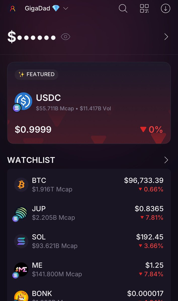 Market down so bad that the top featured coin on <a href="/MagicEden/">Magic Eden 🪄</a> is USDC