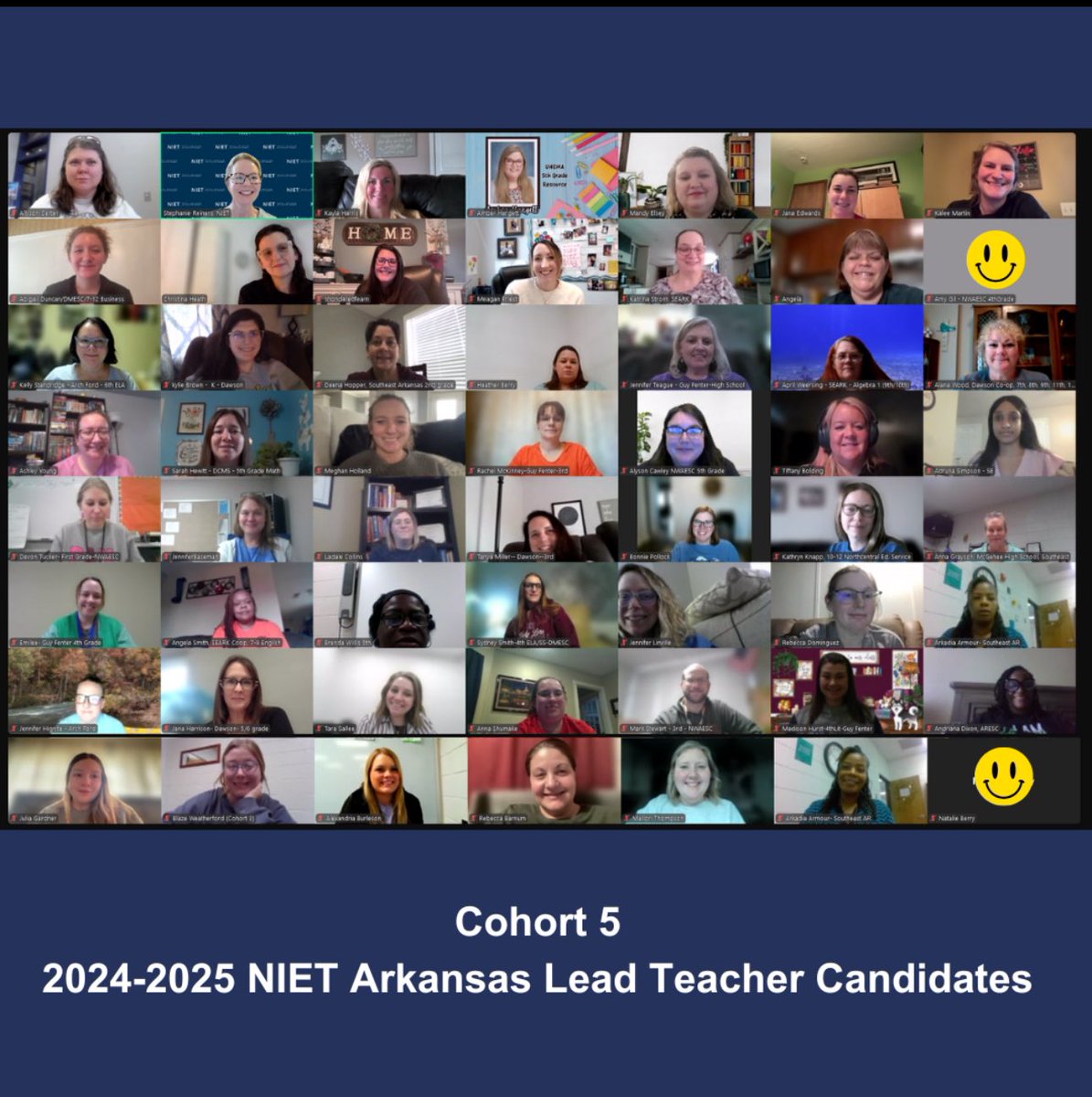 Steph_Reiners's tweet photo. Cohorts 4-6 of @nietteach @ArkansasEd Lead Teachers completed the final session of training, focusing on differentiating coaching to meet teacher and student needs.  These candidates are a perfect example of the great things happening in Arkansas. @amyygayle @TheresaHamiton https://t.co/xWQznuAYsJ