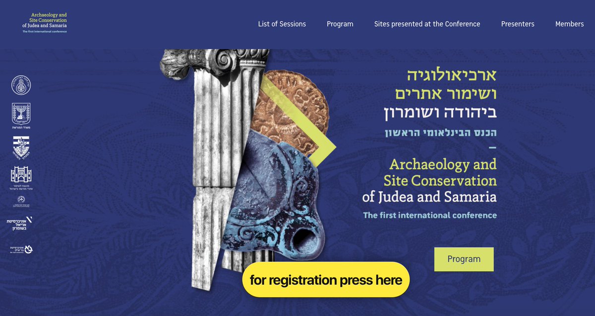 Dr Katherine Blouin 🍉 (@isisnaucratis) on Twitter photo Look: A Zionist archaeology conference that aims to normalized occupation archaeology
Amidst a genocide
Amidst a scholasticide
Amidst the obliteration of Gaza's heritage
Amidst the ruins of complicit academic fields and associations
SHAME! arch-js.co.il/?page_id=781&l… Look: A Zionist archaeology conference that aims to normalized occupation archaeology
Amidst a genocide
Amidst a scholasticide
Amidst the obliteration of Gaza's heritage
Amidst the ruins of complicit academic fields and associations
SHAME! arch-js.co.il/?page_id=781&l…