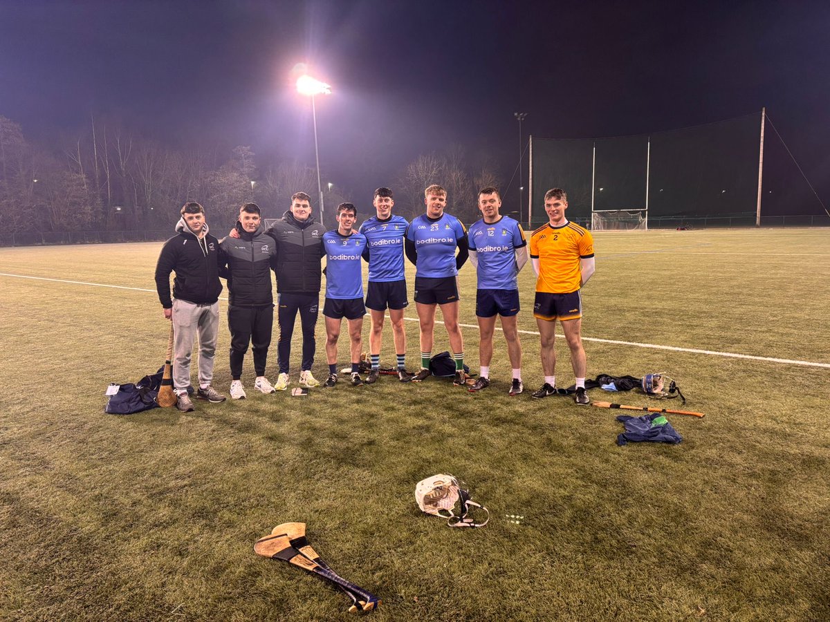 They might have been on opposite sides tonight for UCD and DCU  it they are all Counsel men. Great picture after tonight’s Junior hurling clash. ⁦<a href="/DCU/">Dublin City University</a>⁩ ⁦<a href="/ucddublin/">University College Dublin</a>⁩ #superblues