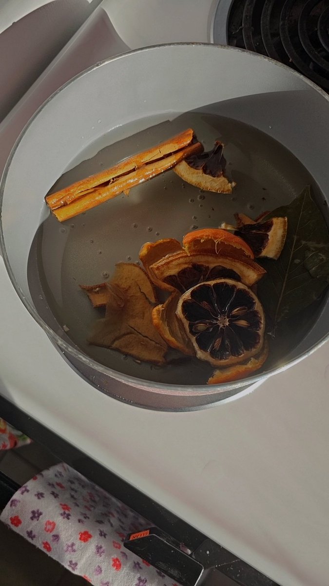ril3y4444's tweet photo. got a nice lil simmer pot going.✨️ cleaning the house while I have a little energy and don't feel completely sick af https://t.co/K4zplAUAkr