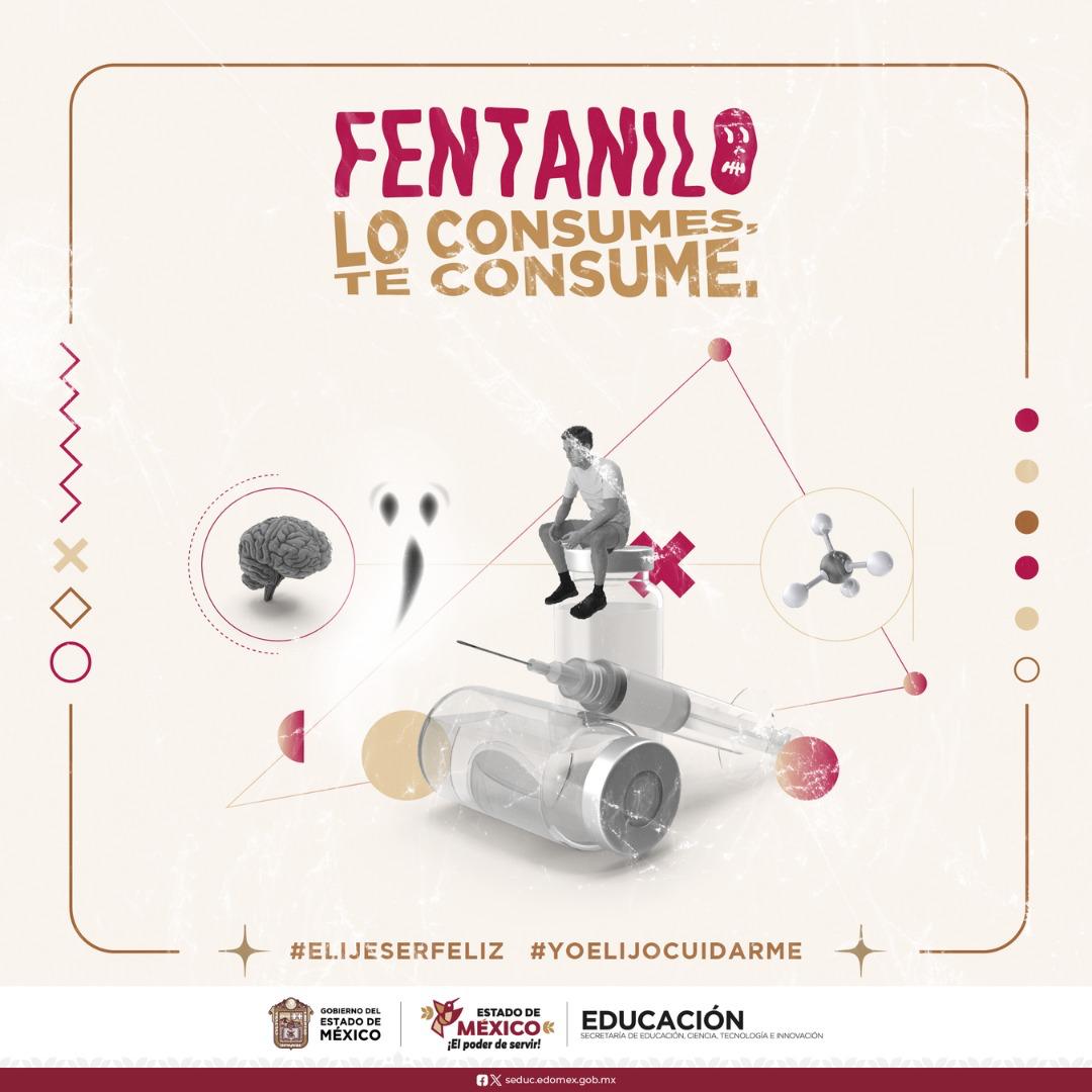 CecytemTemas's tweet photo. ¡Hoy los planteles de educación media superior del Estado de México se suman a la campaña #EligeSerFeliz de @SEP_mx!
Desde náuseas y confusión, hasta sedación extrema y pérdida de conciencia. El fentanilo daña tu cuerpo y tu mente, mejor #AléjateDeLasDrogas. https://t.co/M7v8LnxvRA
