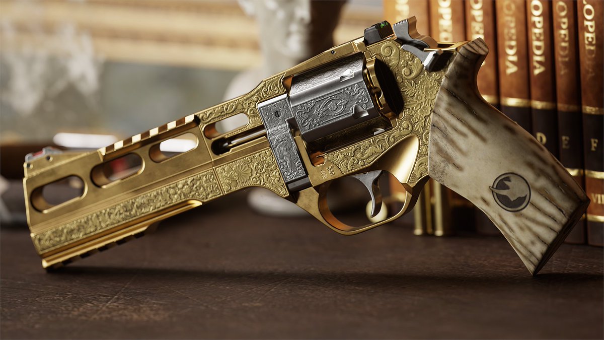I did a special skin for the revolver with an Ivory Grip and 18k gold with Silver parts, I really liked the result.
artstation.com/artwork/qJvQ6z
#madewithMarmoset