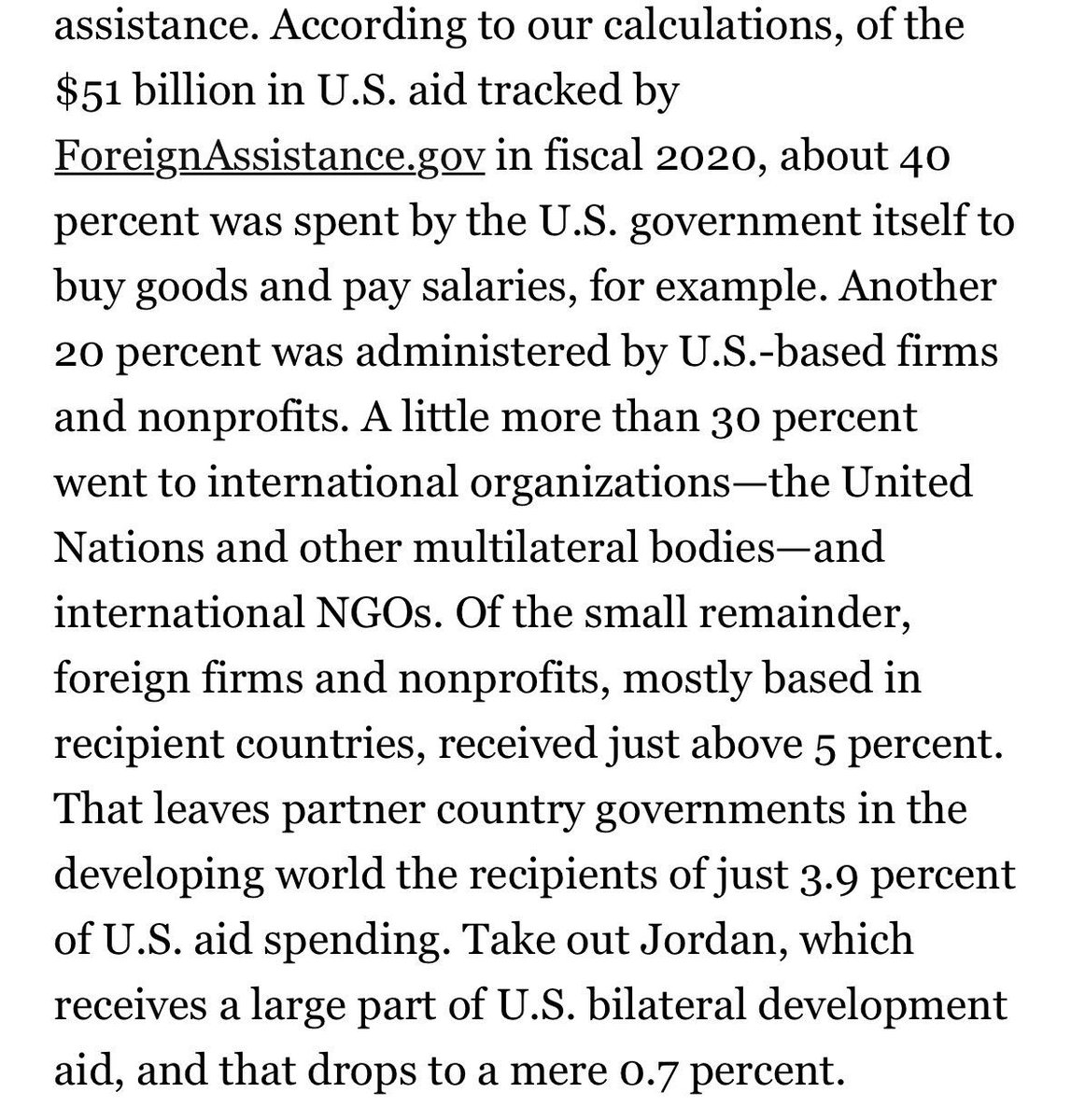 "Nine out of ten USAID dollars spent in 2022 went to contractors, mostly in the DC area. Less than one in ten went to front line groups."

unlockaid.org/follow-the-mon…