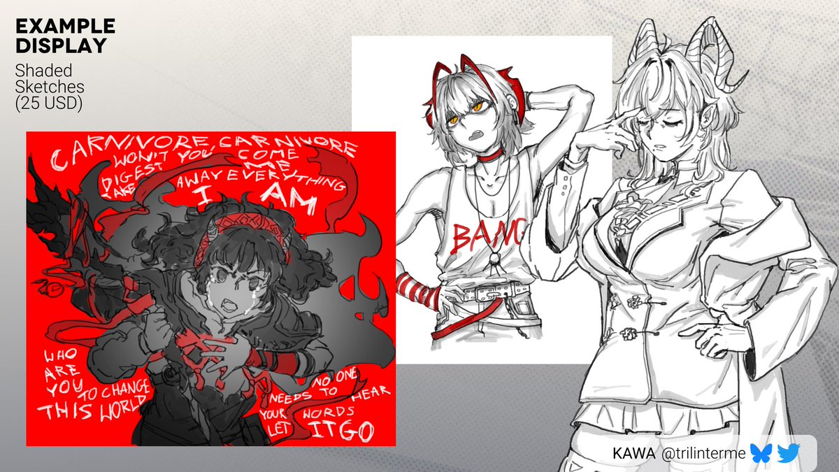 trilinterme's tweet image. hi kawa
if you want a drawing from me, i'm now open for comms. check bio for status. dm for any questions
please and thankyou ๐๐๐๐