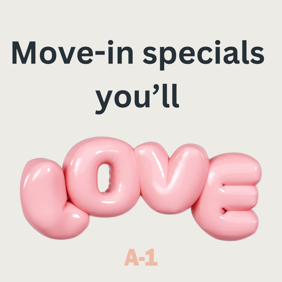 A1SelfStorage's tweet photo. Fall in love with our deals this month! From first month free to 50% off 3 months...getting storage has never sounded so good. https://t.co/r7XgarVHOk