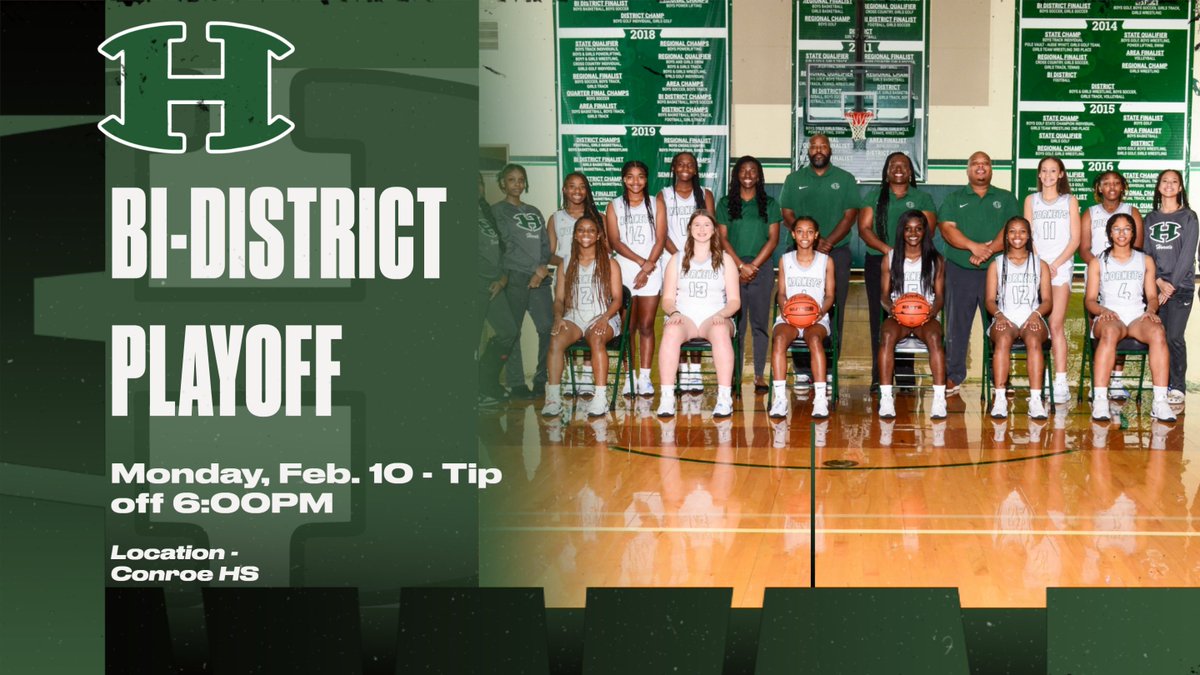 Bi-District Playoffs!
Lady Hornet Basketball will play Splendora Lady Wildcats on Monday, February 10th at 6:00 pm
Conroe High School