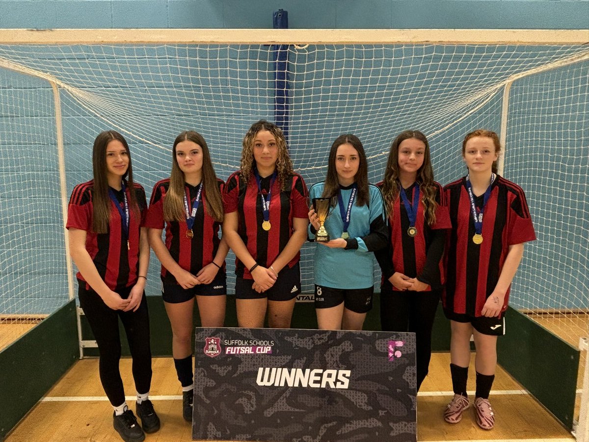 Claydon High PE (@peclaydon) on Twitter photo 🏆 County Champions 🏆
Congratulations to our U15 Girls Futsal team who won their games 5-1, 5-0 and 3-2 to win the County final
Scorers = Keziah x 9, Esmee x 2 and Leah x 2
POM = All of them!!
<a href="/SuffolkFA/">Suffolk Football Association</a> <a href="/IpsSchoolGames/">Ipswich & South Suffolk School Games</a>
🔴⚫️⚽️🏆🔴⚫️⚽️🏆🔴⚫️⚽️🏆 🏆 County Champions 🏆
Congratulations to our U15 Girls Futsal team who won their games 5-1, 5-0 and 3-2 to win the County final
Scorers = Keziah x 9, Esmee x 2 and Leah x 2
POM = All of them!!
<a href="/SuffolkFA/">Suffolk Football Association</a> <a href="/IpsSchoolGames/">Ipswich & South Suffolk School Games</a>
🔴⚫️⚽️🏆🔴⚫️⚽️🏆🔴⚫️⚽️🏆