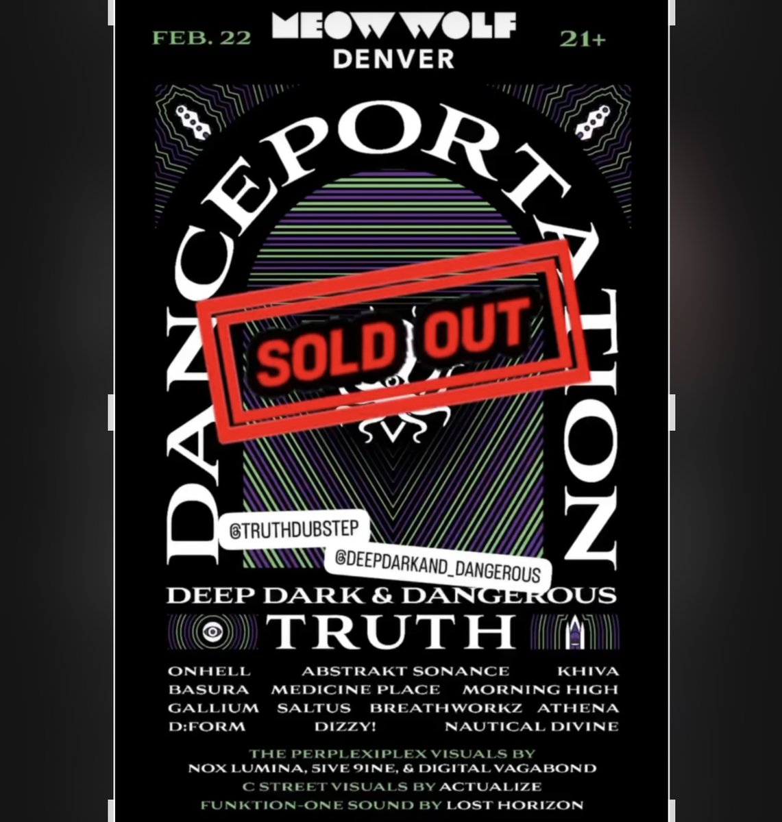 damn i was about to make a post about how im playing in denver at the end of the month with <a href="/truthdubstep/">T R U T H</a> but it just sold out. soooooooo, yeah. guess that's a im coming to Denver and if u didnt buy a ticket and sorry if u aint gonna make it &lt;3
