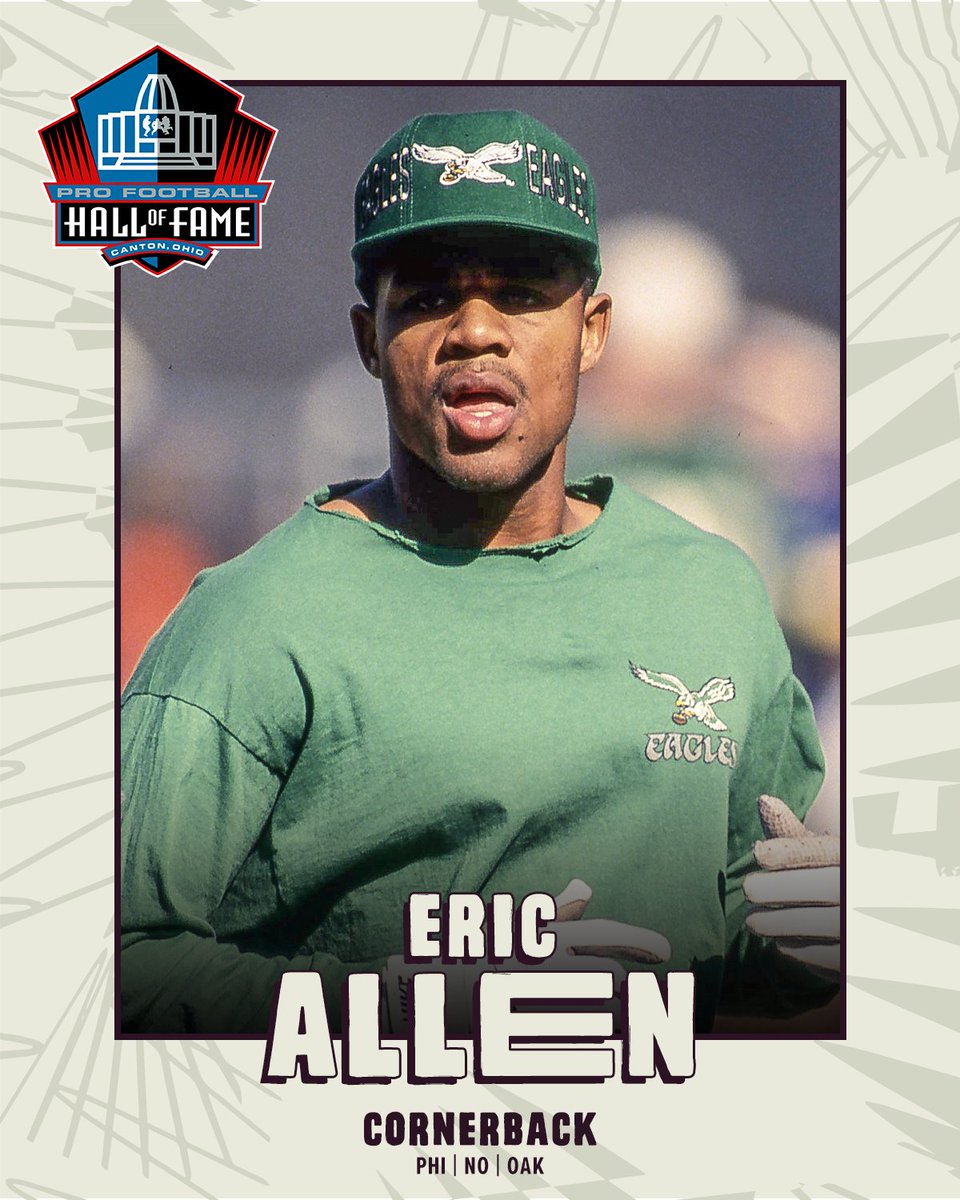 Eric Allen. <a href="/ProFootballHOF/">Pro Football Hall of Fame</a> Class of 2025! #PFHOF25 #NFLHonors