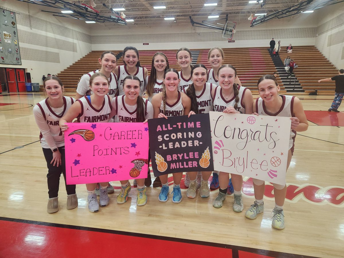 Our girl made it to the top tonight, becoming Fairmont’s #1 Career Points leader. To say we are proud doesn't even begin to cover it. Congrats <a href="/BryleeMiller5/">Brylee Miller</a> !
❤️🏀