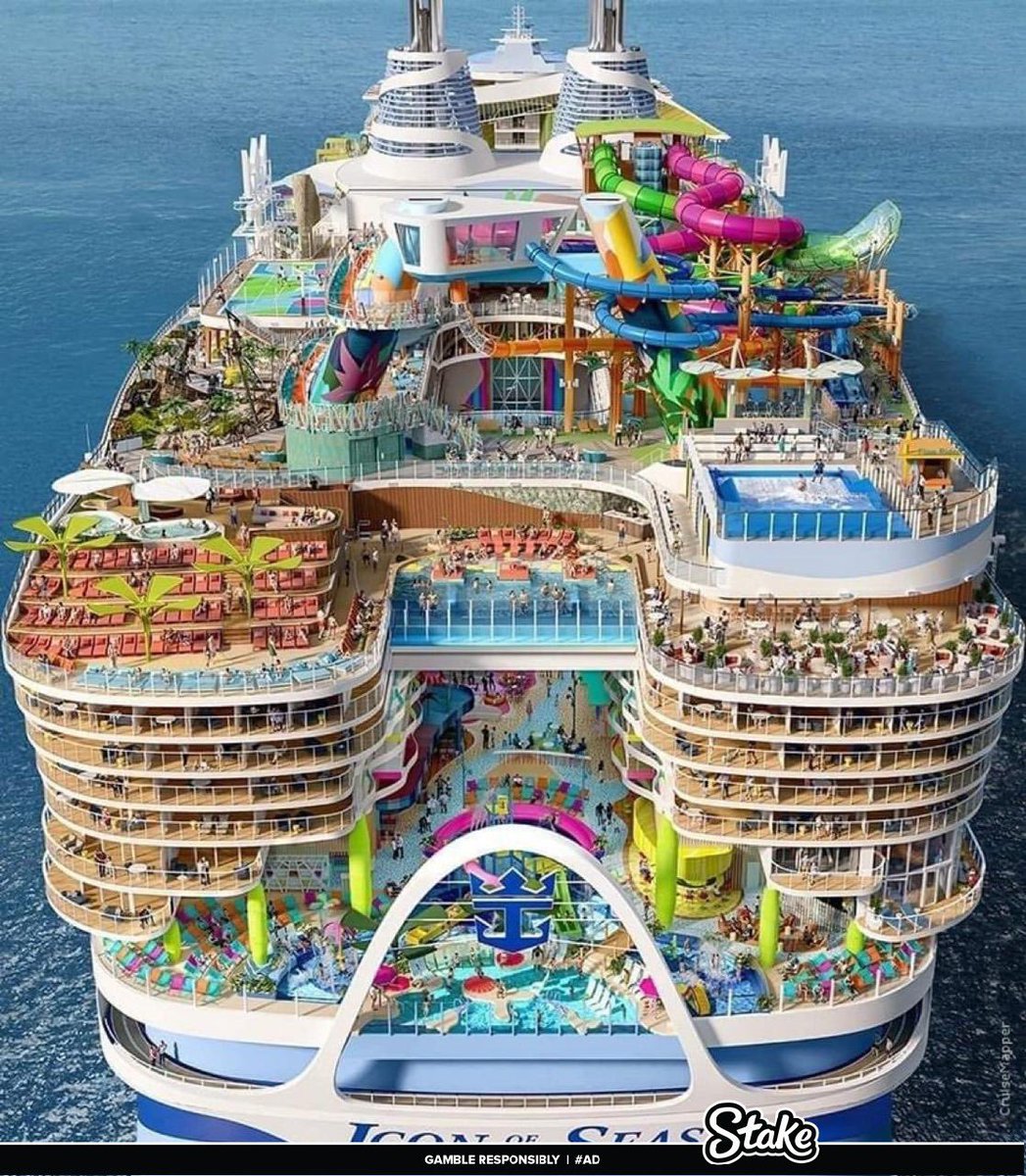 IndiaTales7's tweet image. 20 Photos that demonstrate the true scale of things.🧵

1. The world's largest cruise ship ~ Icon of the Seas is 5 times bigger and heavier than the Titanic. 

It carries 7,600 passengers at max capacity, has 20 decks, 40 bars, 7 swimming pools, and 6 water slides.