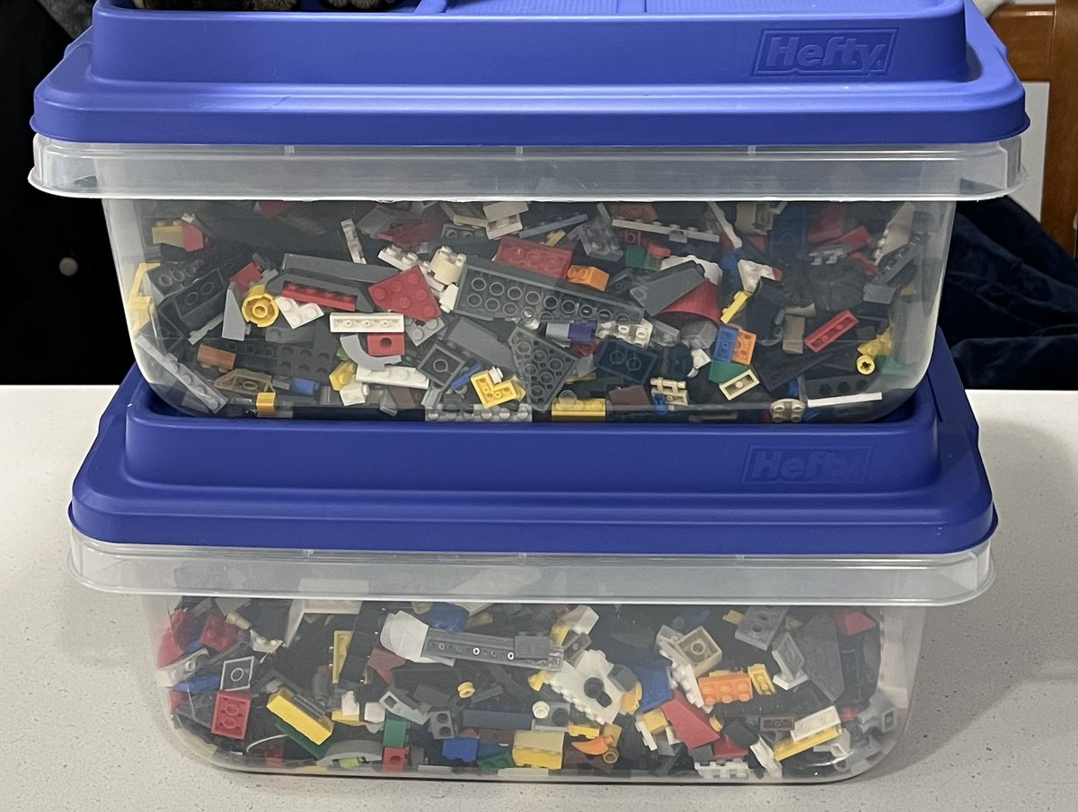 11 pounds of Lego. Will be cleaned, sorted, then uploaded to the store soon.