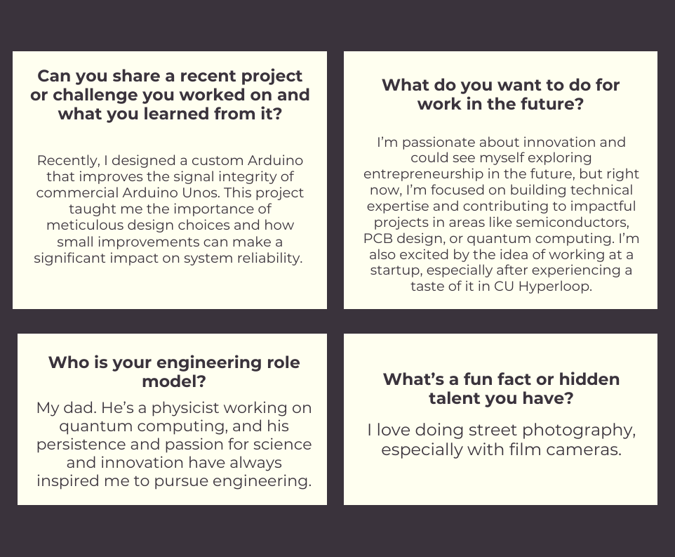 Christian Green is a key part of our electrical team. Designing PCBs enables our software to control over 60 sensors and other components. ⚙️ He works extensively on our tunnel support system and our hexapod, driving digging and maneuverability. 🚀