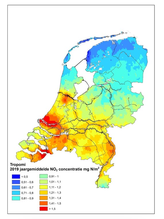 Ter vergelijking de zes jaar oude grafiek van #TNO uit 2019. LET OP: dit is de kolom metingen, niet de meting boven de grond.